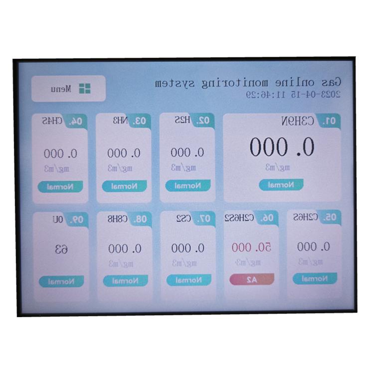 GT-3280-OU固定式恶臭气体检测仪显示界面